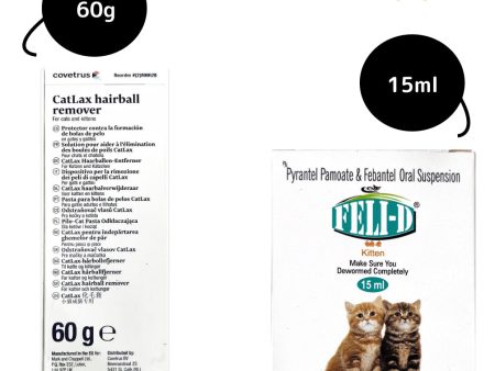 Vetina Cat Laxative (60g) and Areion Vet Feli D Deworming Suspension (15ml) Combo Online Hot Sale