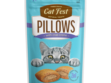 Catfest Pillows with Crab Cream Cat Treats For Sale