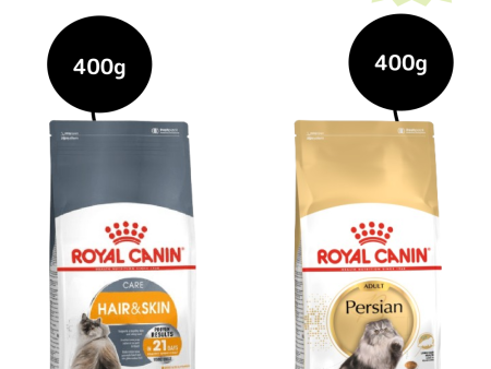 Royal Canin Hair & Skin Care and Persian Adult Cat Dry Food Combo Discount