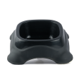 M Pets Plastic Single Bowl for Dogs (Black) Fashion