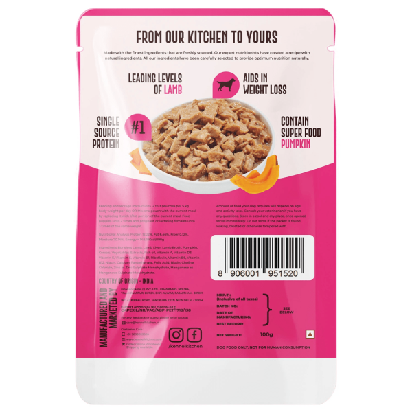 Kennel Kitchen Supreme Cuts Fish with Pumpkin and Lamb with Pumpkin Gravy Adults & Puppy Dog Wet Food (All Life stages) Combo Online now