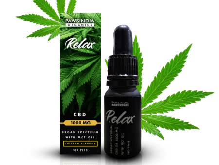 Pawsindia 1000MG Organics Relax Broad Spectrum CBD Oil for Dogs and Cats Fashion