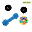 Pet Vogue Bone Shaped Rubber Chew Toy and Bouncy Rubber Ball Toys Combo for Dogs Sale