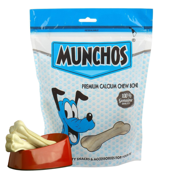 Munchos Premium Calcium Rawhide Chewy Bone Dog Treats Discount