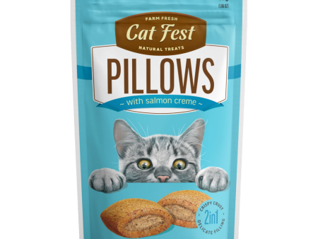 Catfest Pillows with Salmon Cream Cat Treats For Sale