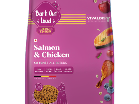 Bark Out Loud Salmon and Chicken Kitten Dry Food Supply