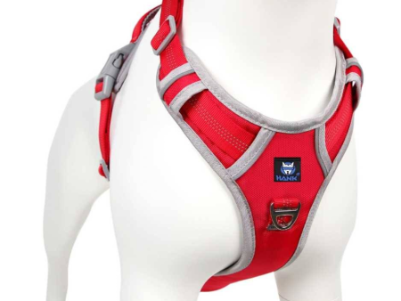 Hank 3M Reflective Harness for Puller Dogs (Grey Red) For Discount