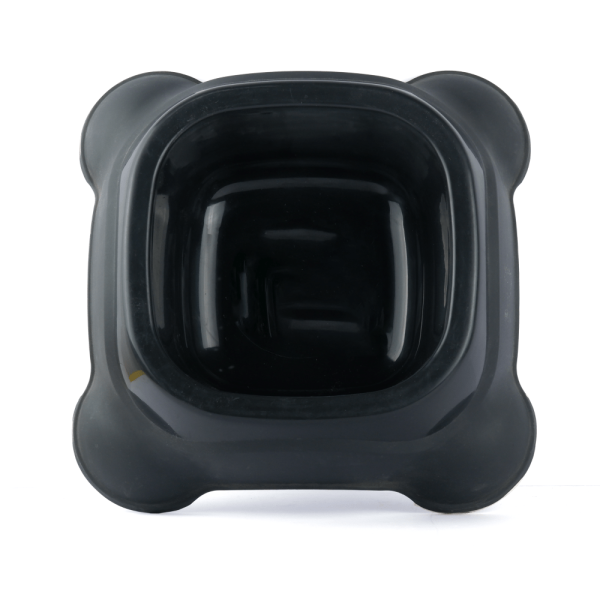 M Pets Plastic Single Bowl for Dogs (Black) Fashion