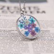 Wholesale 6pcs Pressed Real Flower Pendant Necklace on Sale