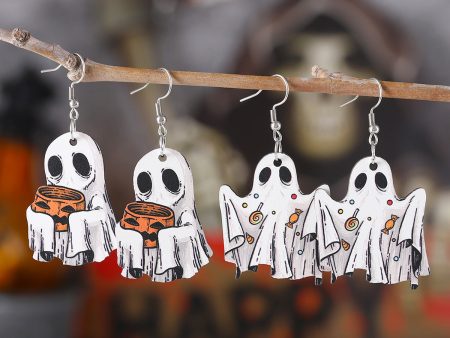 Wholesale Halloween Ghost Face Pumpkin Candy Pendant Earrings Online now