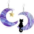 Wholesale Moon Star Cat Acrylic Earrings on Sale