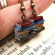 Wholesale Gothic Retro Creative Stacking Book Library Color Earrings Sale