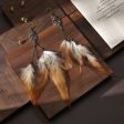 Wholesale Ethnic Style Chain Feather Earrings For Cheap