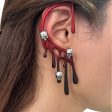 Wholesale Halloween Exaggerated Lava Retro Wine Red Earrings For Discount