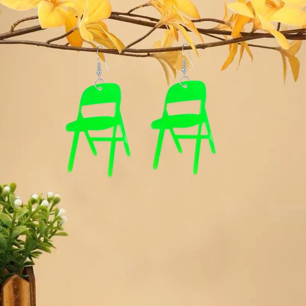 Wholesale Fashionable and Versatile Fun Creative Simple Acrylic Chair Earrings Supply