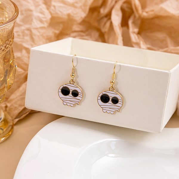 Wholesale Halloween Bat Pumpkin Funny Horror Skull Eye Earrings Sale