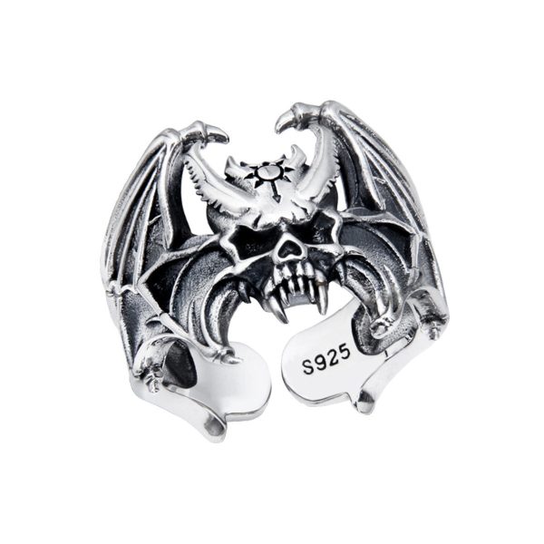 Wholesale Vintage Skull Bat Ring Cheap