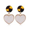 Wholesale Creative Color Matching Metal Personality Heart-shaped Versatile Earrings Online now