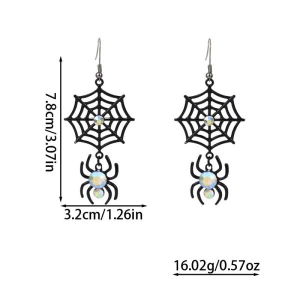 Wholesale Halloween Creative Funny Dark Ghost Bat Spider Skull Earrings Online now