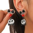 Wholesale Gothic Style Skull Pumpkin Spider Dark Halloween Earrings Fashion