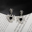 Wholesale Halloween Sweet Cool Dark Love Spider Web Earrings Fashion