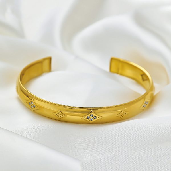 Wholesale 18k Gold Plated Diamond-shaped Adjustable Bracelet Online