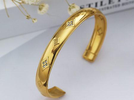 Wholesale 18k Gold Plated Diamond-shaped Adjustable Bracelet Online