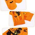 Wholesale Halloween Orange Bat Skeleton Socks Online Hot Sale