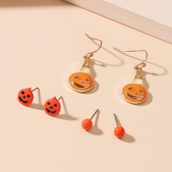 Wholesale Halloween Ghost Skull Vintage Exaggerated Stud Earrings Accessory Sale