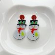 Wholesale Cartoon Cute Santa Claus Acrylic Earrings For Discount