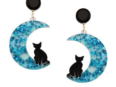 Wholesale Moon Star Cat Acrylic Earrings on Sale