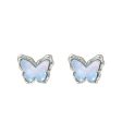 Wholesale Simple Butterfly Oil Drop Earrings For Discount