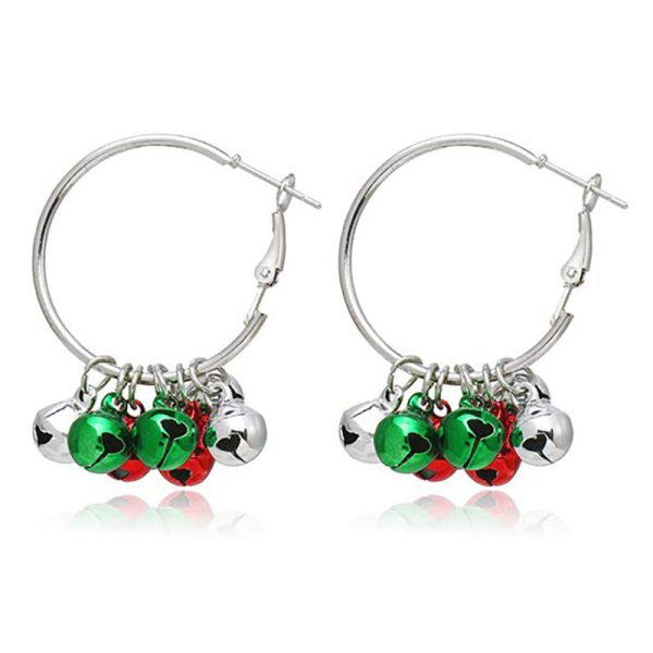 Wholesale Fashion Christmas Cute Cartoon Christmas Tree Bell Light Bulb Snowflake Alloy Earrings Online now