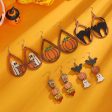 Wholesale Halloween Black Cat Ghost Pumpkin Spliced Drop Earrings Online Hot Sale