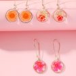 Wholesale Resin Dripping Retro Creative Round Color Earrings Sale