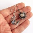 Wholesale Bohemian Retro Asymmetric Sun and Moon Earrings Online now