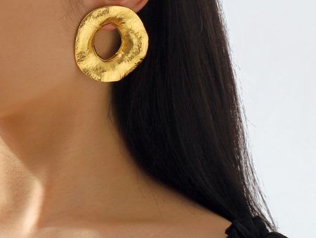 Wholesale Retro Exaggerated Irregular Geometric Large Circle Earrings Cheap