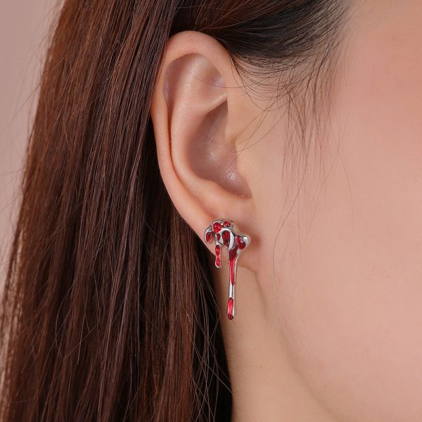 Wholesale Fashion Halloween Eclipse Blood Drop Earrings Online Sale