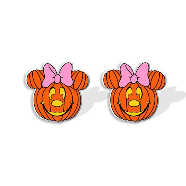 Wholesale Halloween Heat Shrink Cute Bat Earrings Fashion