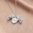 Wholesale Mother s Day ILoveYou Diamond Butterfly Openable Necklace Sale