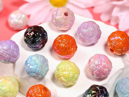 Wholesale 100pcs 16mm Wool Ball Acrylic Round Jewelry Beads Sale