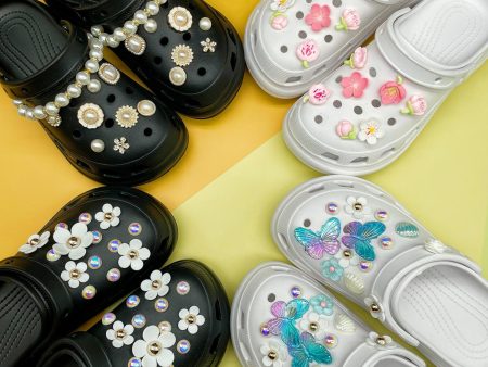 Wholesale Slippers Pearl Flower Butterfly DIY Detachable Accessories For Sale