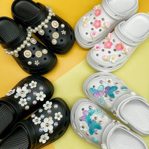 Wholesale Slippers Pearl Flower Butterfly DIY Detachable Accessories For Sale