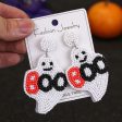 Wholesale Halloween Exaggerated Rice Bead Sewing Earrings For Discount