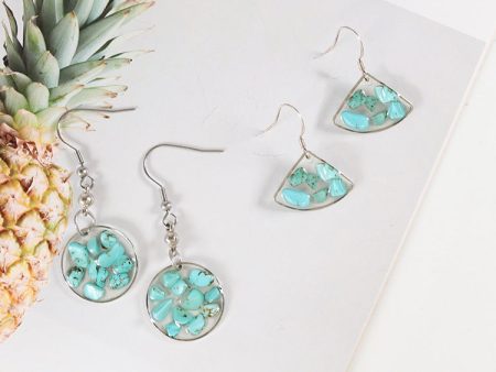 Wholesale 10pcs Creative New Style 925 Silver Turquoise Earrings Cheap