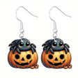 Wholesale Halloween Mummy Pumpkin Black Cat Devil Skeleton Earrings Hot on Sale