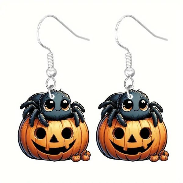 Wholesale Halloween Mummy Pumpkin Black Cat Devil Skeleton Earrings Hot on Sale