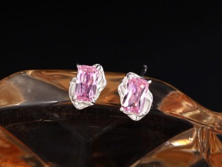 Wholesale S999 Sterling Silver Earrings Pink Girly Heart Earrings Online Sale