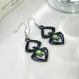 Wholesale Halloween Spider Retro Exaggerated Emerald Earrings Cheap