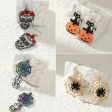 Wholesale Halloween Series Funny Spider Skull Earrings Supply